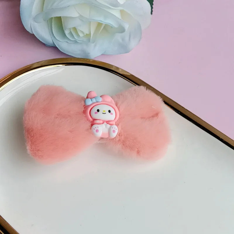 Kawaii Hair Accessories Side Clips That Won Hurt Hair Cute Cartoon Kuromi With Multiple Colors Choose Two Designs Girl Gift Toy