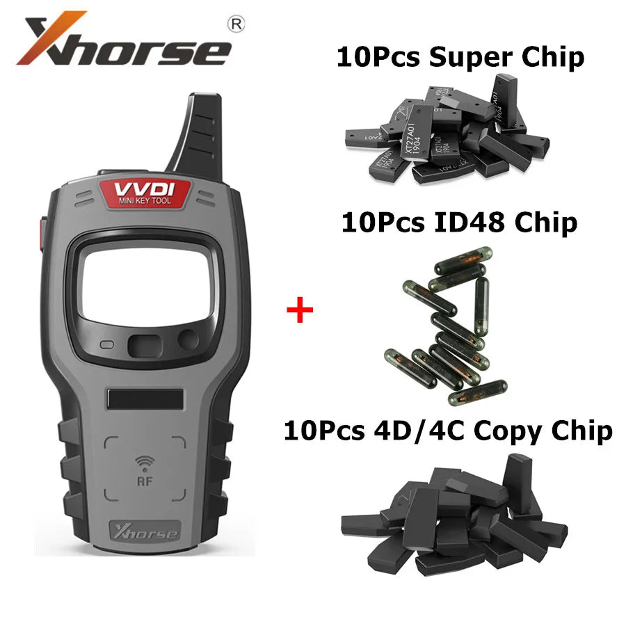 Xhorse VVDI Mini Key Tool Programmateur de clé à distance Version mondiale Possibilité de choisir la puce Super XNDS00EN ID48 Chip 4D 4C Chip