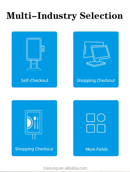 Meilleure vente MASUNG MS-S11 système de commande de kiosque en libre-Service tout en un support de sol POS kiosques de commande alimentaire paiement en libre-service