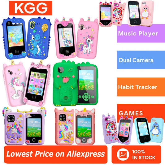 Kids Smart Phone for Girls Boys Kids Cell Phone Toys Dual Camera Music Player 17 Games Toddler Learning Phone Birthday Gifts