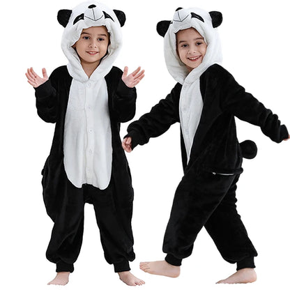 Pyjama en flanelle de carnaval pour enfants, combinaison, combinaison, dessin animé, vêtements d'hiver, Halloween, pour garçons et filles, famille