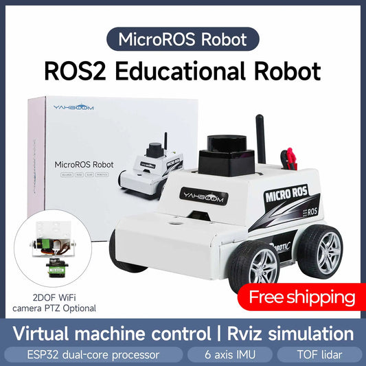 Micro ROS dos Robot Voiture ROS2-Humble PC Machine Virtuelle Système AI Lidar SLAM Cartographie Navigation DIY Kit Électronique