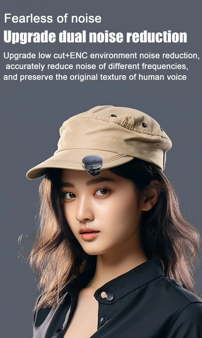 Microphone Lavalier 2.4GHz, sans fil, à aspiration magnétique, avec étui de chargement, pour enregistrement vidéo, Plug and Play