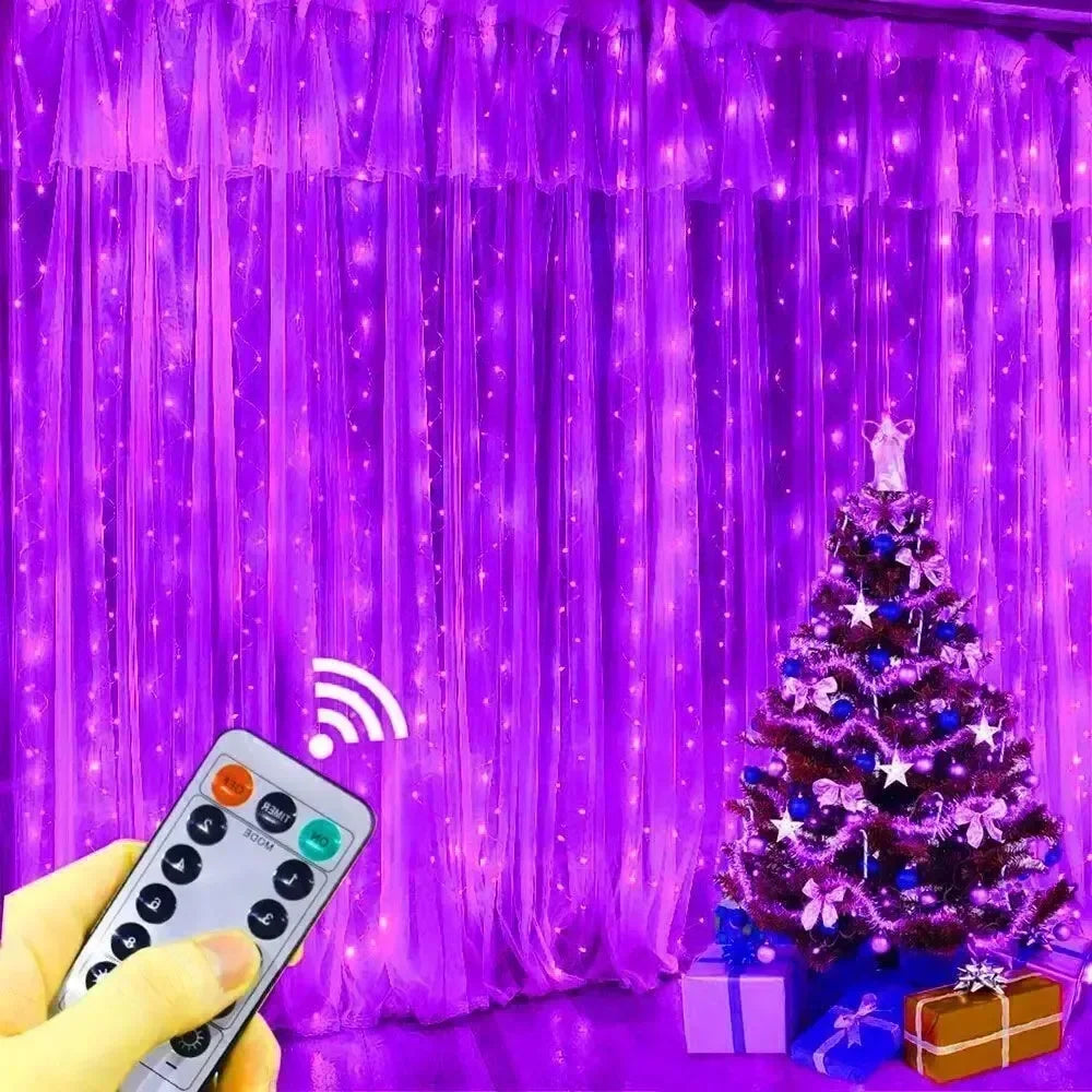 USB LED rideau chaîne lumières avec télécommande chambre vacances mariage anniversaire noël décor LED fée guirlande lampe