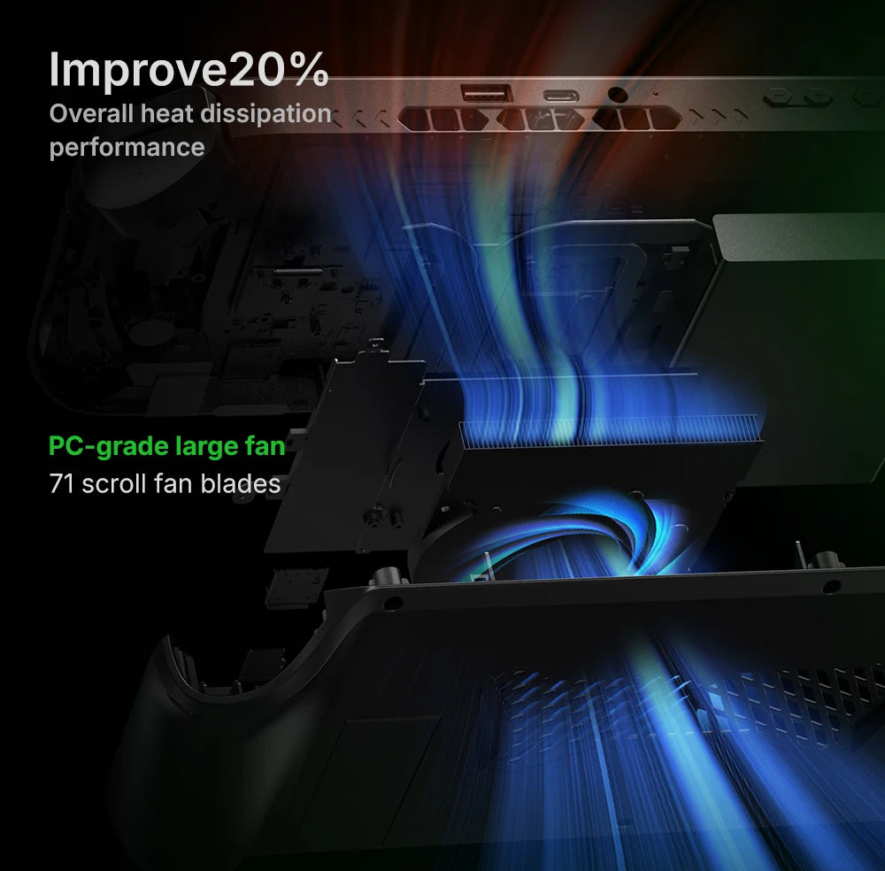 AOKZOE A1X AMD AI 9 HX 370 PC Game Console 8 Inch Native Landscape Screen Windows Handheld Laptops VRR 72.7Wh For Steam 3A Game