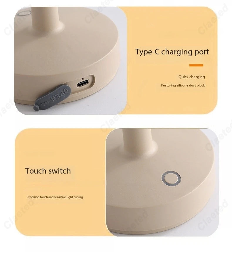 LED High Footed Water Ripple Atmosphere Desk Lamp Romantic Couple Gift Indoor Bedroom Projection Night Light