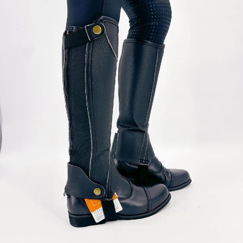 Equestrian Legging Horse Riding Equipment Pirate Knight Equestrian Boot Cover Faux Leather Gaiter Medieval Renaissance Steampunk