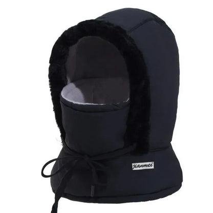 Cagoule thermique pour temps froid, écharpe d'hiver, capuche coupe-vent, chapeau en peluche, chauffe-cou, masque facial de Ski pour les activités de plein air
