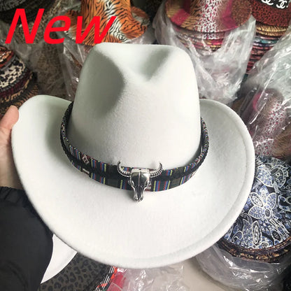 Cowboy hat various accessories cowboy hat monochrome felt hat men and women outdoor hat rider hat шляпа женская