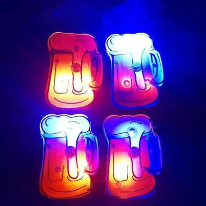 25pcs Party Love LED Flashing Brooch Pin Cartoon Light up Glow Badge Gift Cosplay Navidad Wedding Festival Halloween Christmas