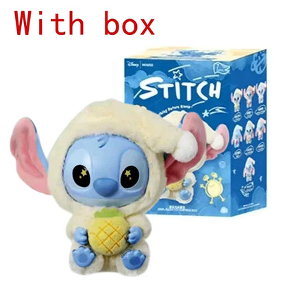 Stitchou Eat Something Before Sleep Series Blind Box Plush Vinyl Toys Cute Doll Replica Mystery Box Bag Pendant Decor Gift
