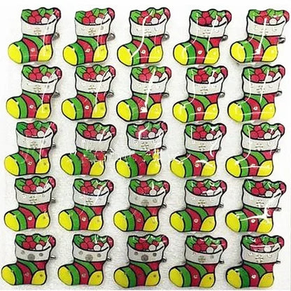 25pcs Party Love LED Flashing Brooch Pin Cartoon Light up Glow Badge Gift Cosplay Navidad Wedding Festival Halloween Christmas