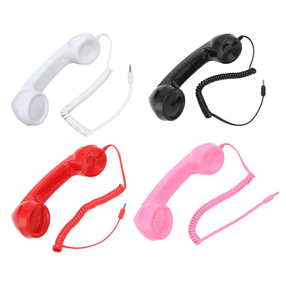 Handheld Cell Phone Telephone Receiver Multifunction One Click  Radiation Proof Retro Phone Handset for Mobile Phones Computers