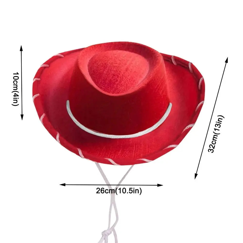 Accessoire de Cowboy chapeau de Cowboy Performance Costume de Cosplay chapeau de princesse en feutre accessoire habillage réglable chapeau de fête d'enterrement de vie de jeune fille femmes