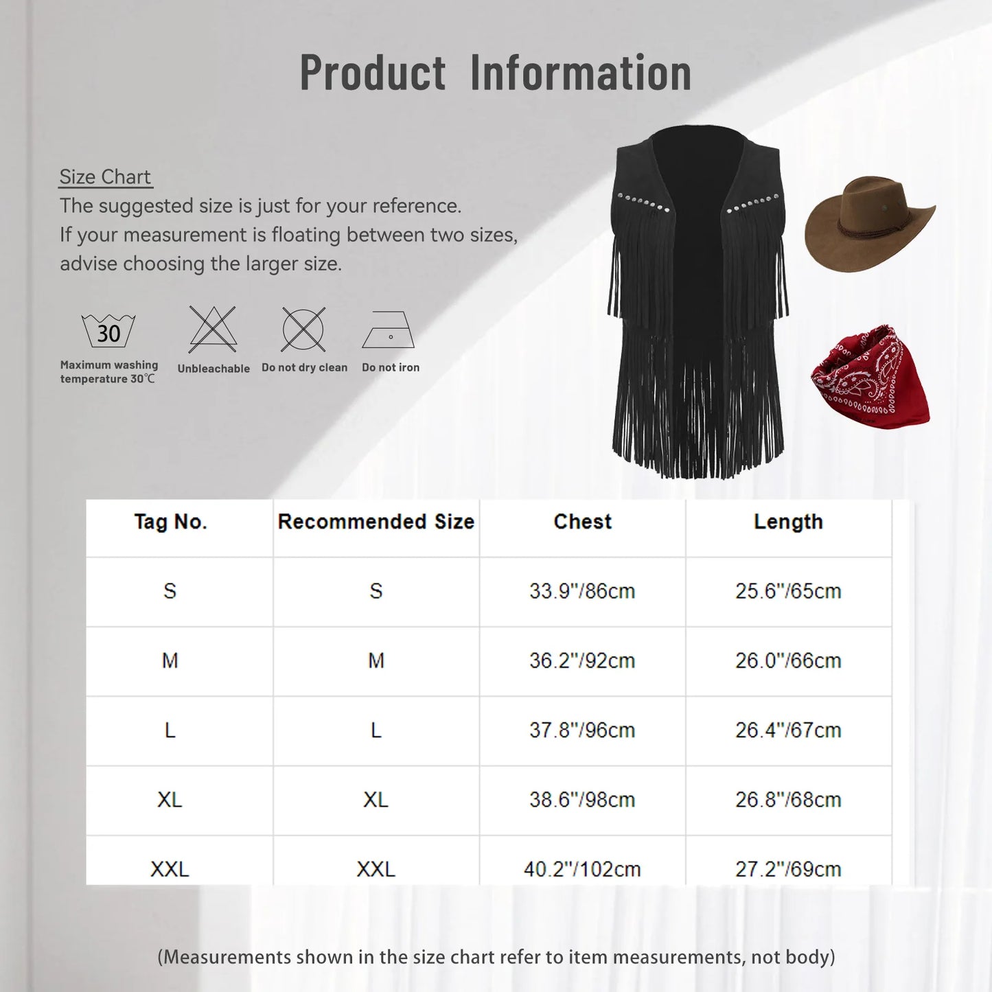 Gilet de cowboy pour femme, costume de cosplay, en faux daim, avec pompons et rivets, pour Halloween, avec bandana