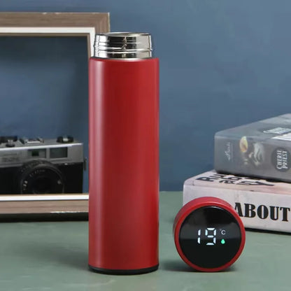 Stainless Steel Thermal Bottle with Digital Thermometer 500ml Led Digital Temperature Display Thermos Intelligent Water Bottle