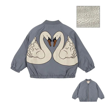 Brand KS Children's Lambswool Jacket Coat Autumn Winter Baby Boys Cotton Outerwear Toddler Girls Flight Suit Jacket Kids Clothes