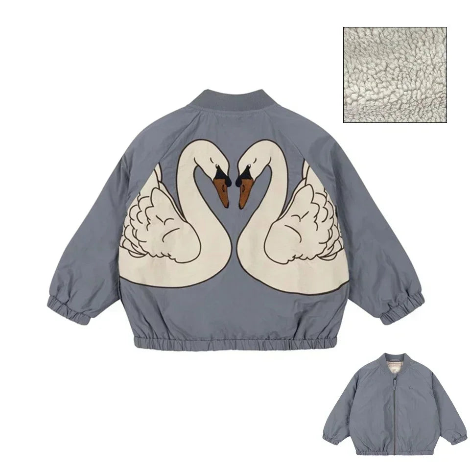 Brand KS Children's Lambswool Jacket Coat Autumn Winter Baby Boys Cotton Outerwear Toddler Girls Flight Suit Jacket Kids Clothes