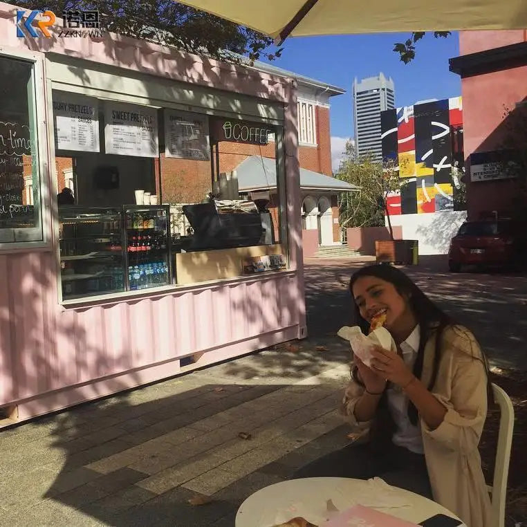 Portable Prefab Container House For Bakery Coffee Shop Kiosk Kitchen Application Outdoor Mobile Container Restaurant For Sale