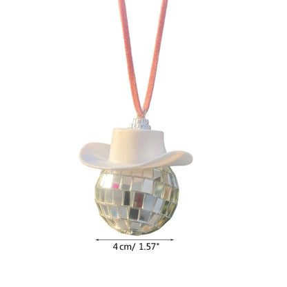 Porte-clés boule disco à suspendre au rétroviseur, accessoire de décoration pour sac ou voiture