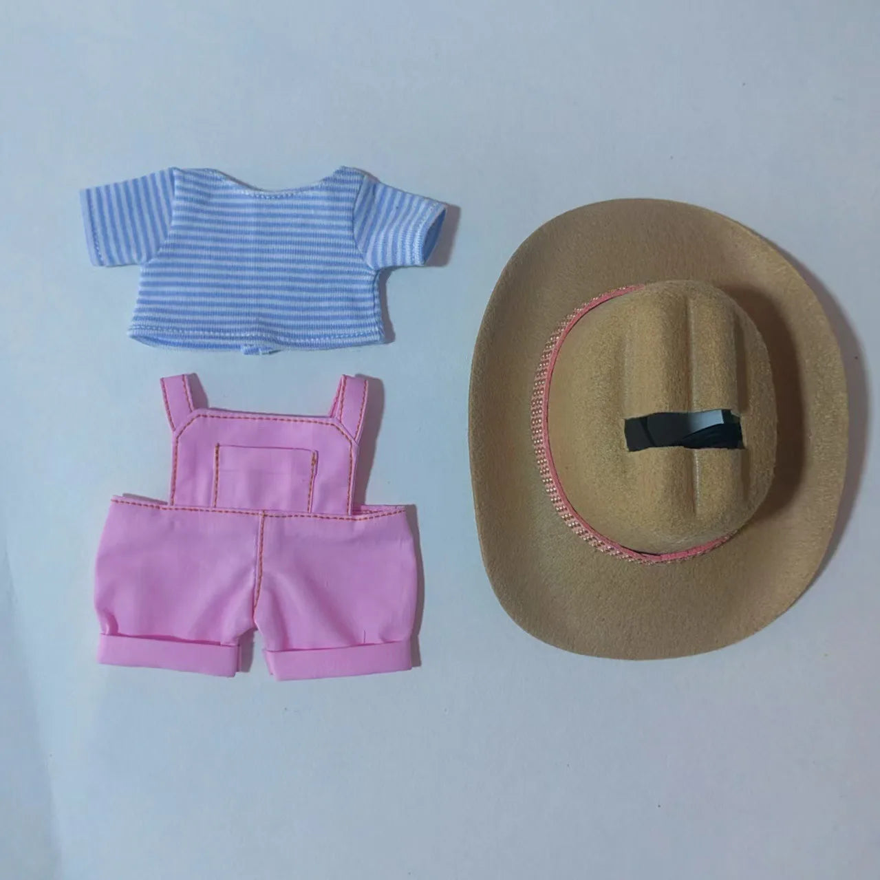 Tenue de poupée Labubu de 15 à 17 cm - Ensemble de vêtements style cowboy avec chapeau et accessoires | Accessoires Labubu | Labubu