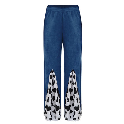 Kids Child Halloween Western Cowboy Cowgirl Cosplay Costume Cow Print Tassels Vest and Flared Pants Set Carnival Party Dress Up