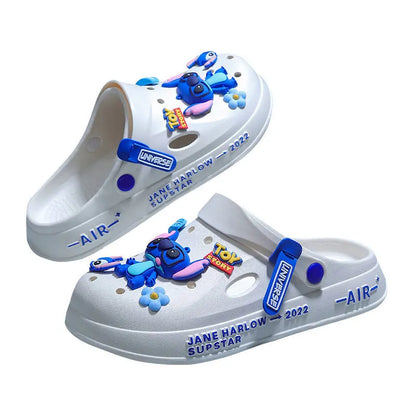 Chaussures à trous cousus pour hommes d'été, sandales antidérapantes et résistantes à l'usure pour l'extérieur, pantoufles de plage à semelles épaisses