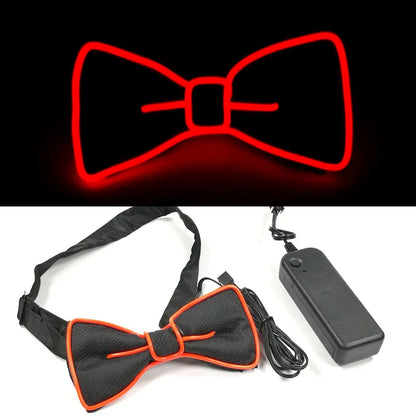 Newest LED Luminous Bow Tie For Man Christmas Wedding Light Bow Tie Festival Party Supplies Fluorescent Party Props