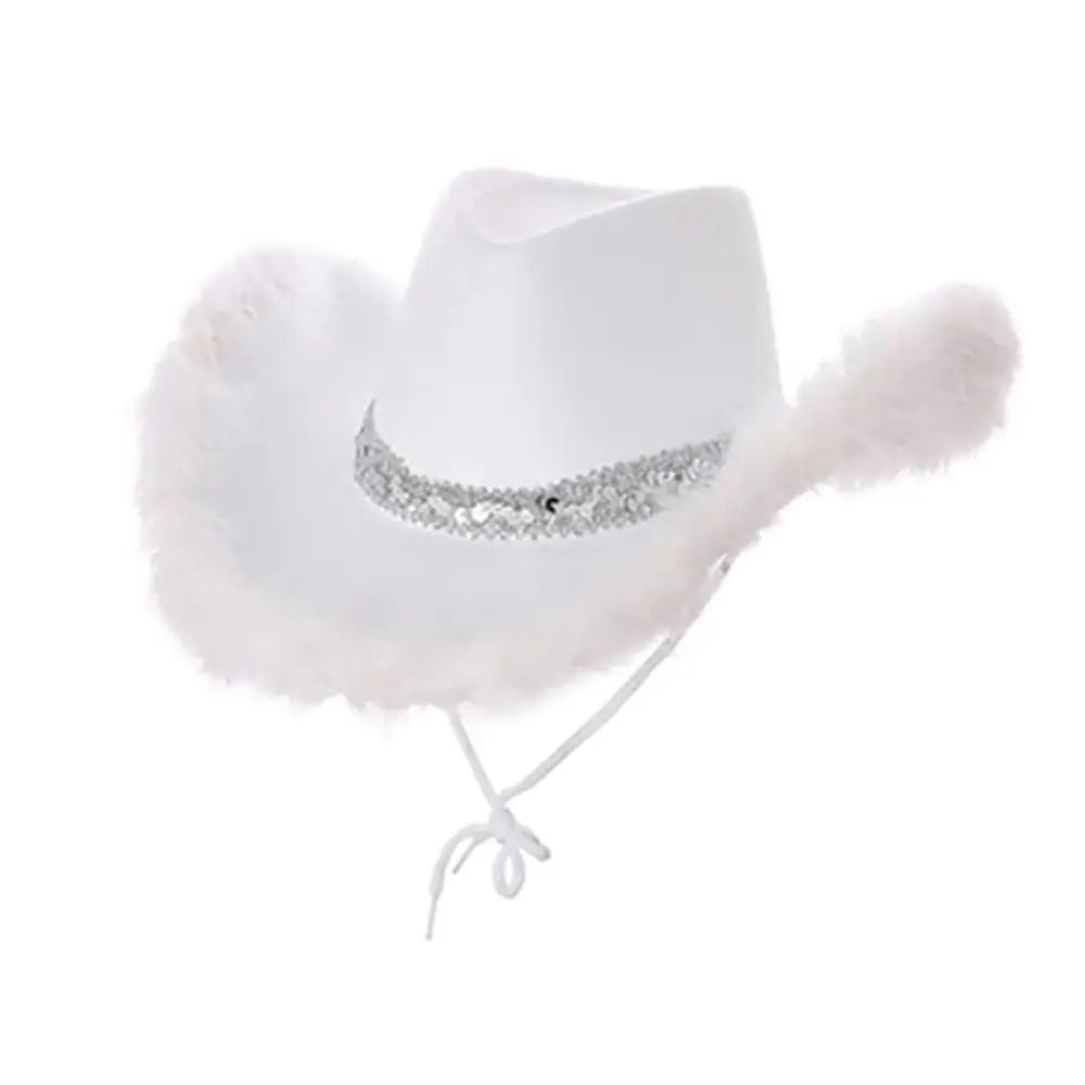 Women Funny Cowboy Accessory Performance Costume Party Cowboy Hat Sequin Cowgirl Hats Cowgirl Hat Bachelorette Party Hat