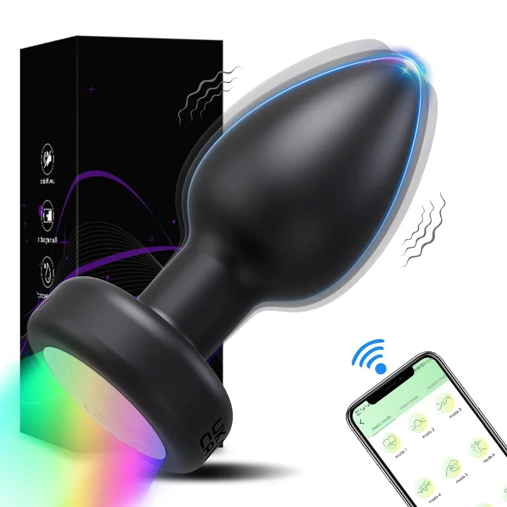 APP-Controlled Rotating LED Butt Plug