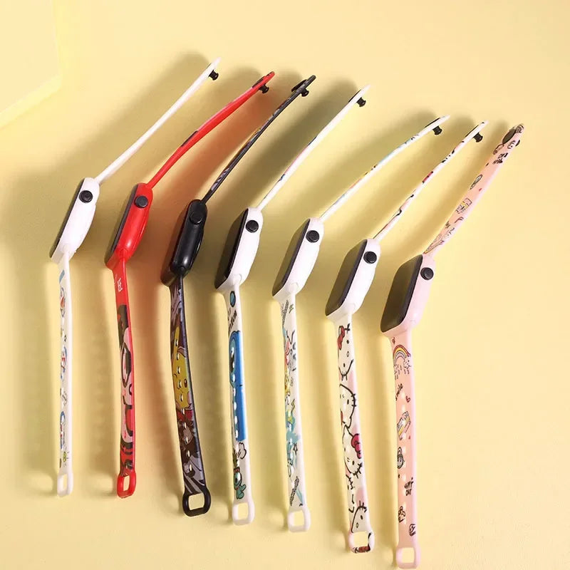 Nouvelle montre électronique LED pour étudiant imprimée en couleur de dessin animé Stitchou, jolie montre électronique à bouton carré Y1 imprimée à la mode