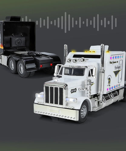 1/24 American Tractor Peterbilt 389 Alloy Simulation Diecast Model Car Collection Christmas Gifts Sound & Light Toys For Kids