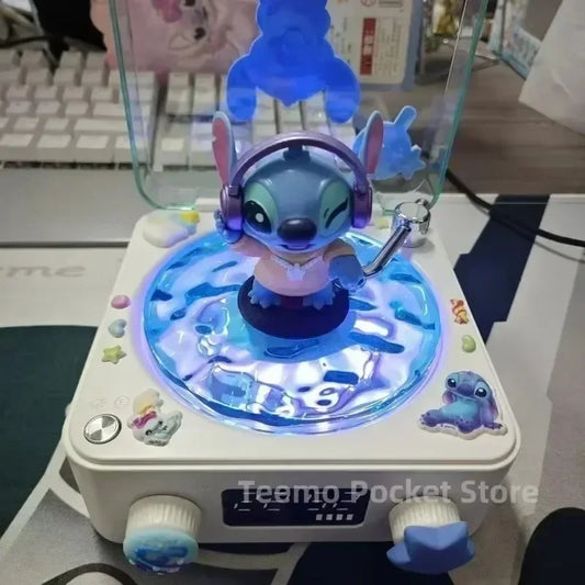 Lilo et Stitchou Enceinte Bluetooth Hello Kitty Kawaii Anime Kuromi Accessoires Portable Lumière RVB Décoration de Bureau Cadeau Fille
