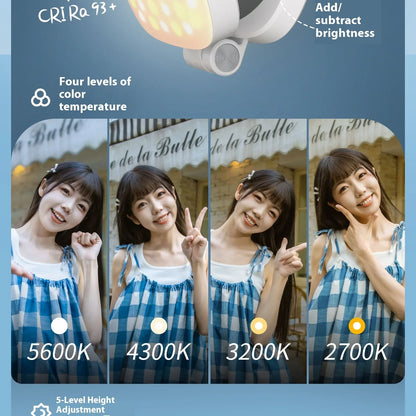 SmallRig Magnetic Phone Light,P48 Bi-Color Dimmable LED Fill-Light Foldable MagSafe Beauty Lamp Soft Panel,for IPhone16/Android