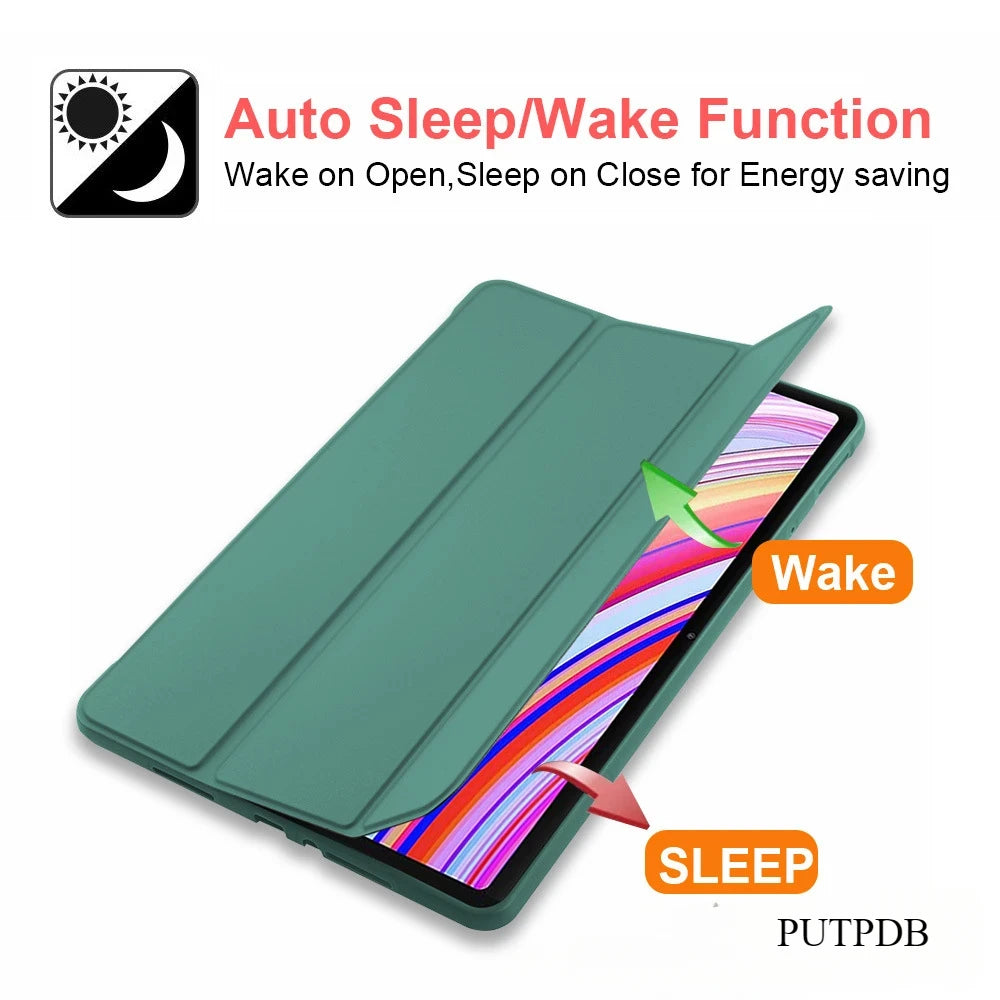 For Redmi Pad 2 Case 2025 11inch TPU Tri-Fold Stand Smart Tablet Case For Redmi K Pad 8.8 Cover Funda Xiaomi Redmi Pad SE 11 8.7