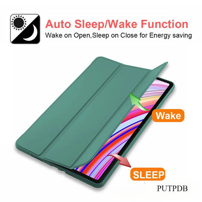 For Redmi Pad 2 Case 2025 11inch TPU Tri-Fold Stand Smart Tablet Case For Redmi K Pad 8.8 Cover Funda Xiaomi Redmi Pad SE 11 8.7