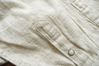 Western Sle Linen irt Men's Casual Long Sve Pure Color Loose Fit Classic Collar Button down Trendy Khaki irt