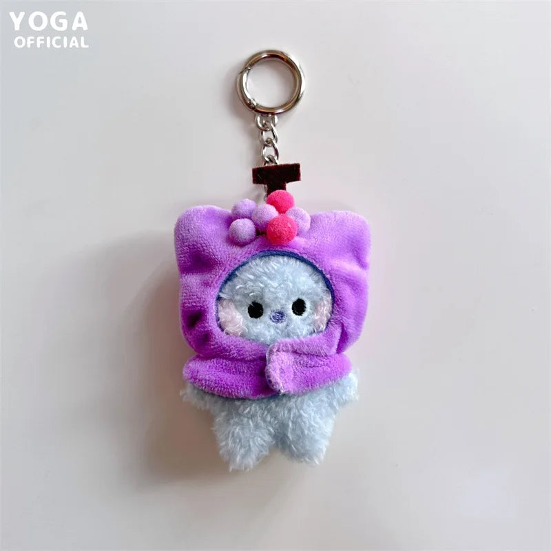 Bt21Ed Baby Fruit Series Kawaii Anime COOKY MANG Plus Keychain Cute Cartoon Plus Pendant Doll Toy Bag Accessories Girl Gift