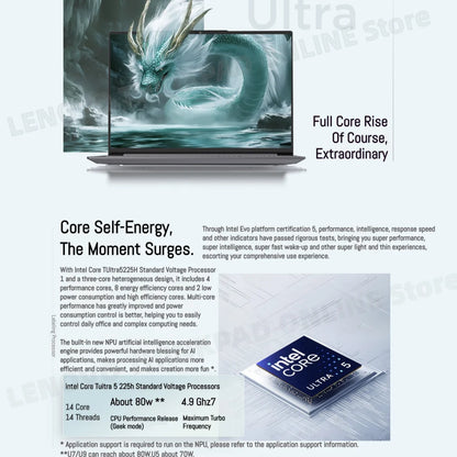 Lenovo laptop ThinkBook 16+ 2025 laptop U5 225H/U7 255H/U9 285H 32G+1TB SSD 16'' 3.2K 165Hz