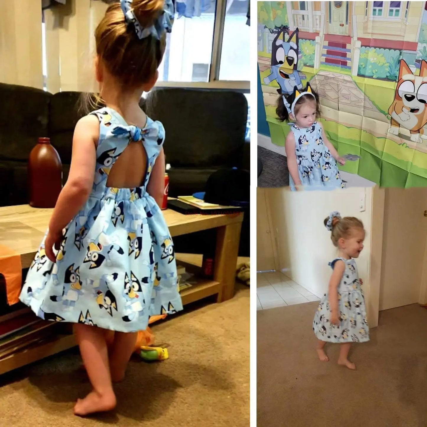 Robe d'été sans manches pour filles, motif animé, mignonne, imprimée, nœud, princesse, cadeau d'anniversaire, 90-130 cm