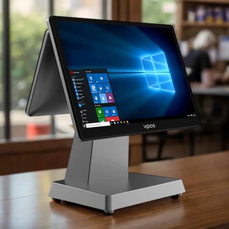 Système de point de vente à double écran tactile de 15,6 pouces, Machine de point de vente, systèmes tout-en-un pour les restaurants de magasin de détail, vente en gros
