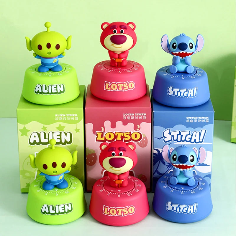 Stitchou Cute Cartoons Cute Pet Stitchou Timer Student Self-Discipline Learning Times Management Kitchen Machinery Timing Reminder