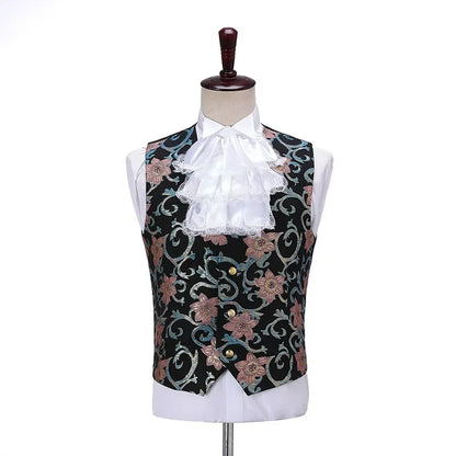 Costume victorien de luxe médiéval pour hommes, roi, prince, veste en émail, manteau, blazer imbibé, thé