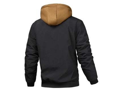 Veste bomber chaude pour homme, coupe-vent épais, à capuche, pour l'extérieur, la randonnée, le sport, thermique, fermeture éclair, collection automne-hiver