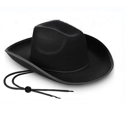 Chapeau de cowboy pour femmes et hommes, accessoire de cowboy, chapeau de princesse en feutre, chapeau de fête d'enterrement de vie de jeune fille, costume de fête, cosplay, chapeau de cowgirl, performance