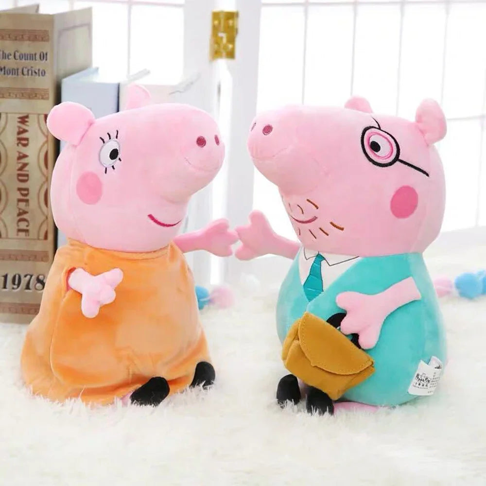 30CM Peppa Pig Toys Kawaii Piggy George Piggy Daddy Piggy Mummy Cartoon Dolls Children's Room Decoration Cushions Pillows Gifts