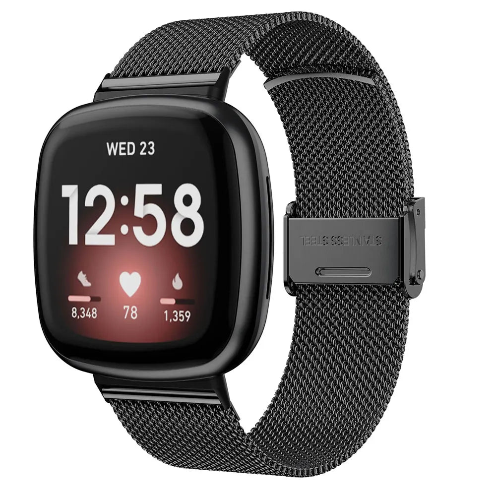 Milan Stainless Steel Watch Strap For Fitbit Sense Versa 4 3 Wristband Bracelet Metal SmartWatch Band Fitbit Versa4 Versa3