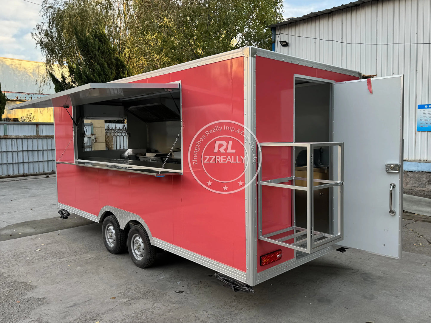 Commerical Food Truck Stainless Steel Snack Cart Hot Dog Coffee Kiosk Mobile Kitchen Concession Food Truck Trailer For Sale