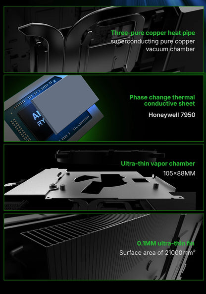 AOKZOE A1X AMD AI 9 HX 370 PC Game Console 8 Inch Native Landscape Screen Windows Handheld Laptops VRR 72.7Wh For Steam 3A Game