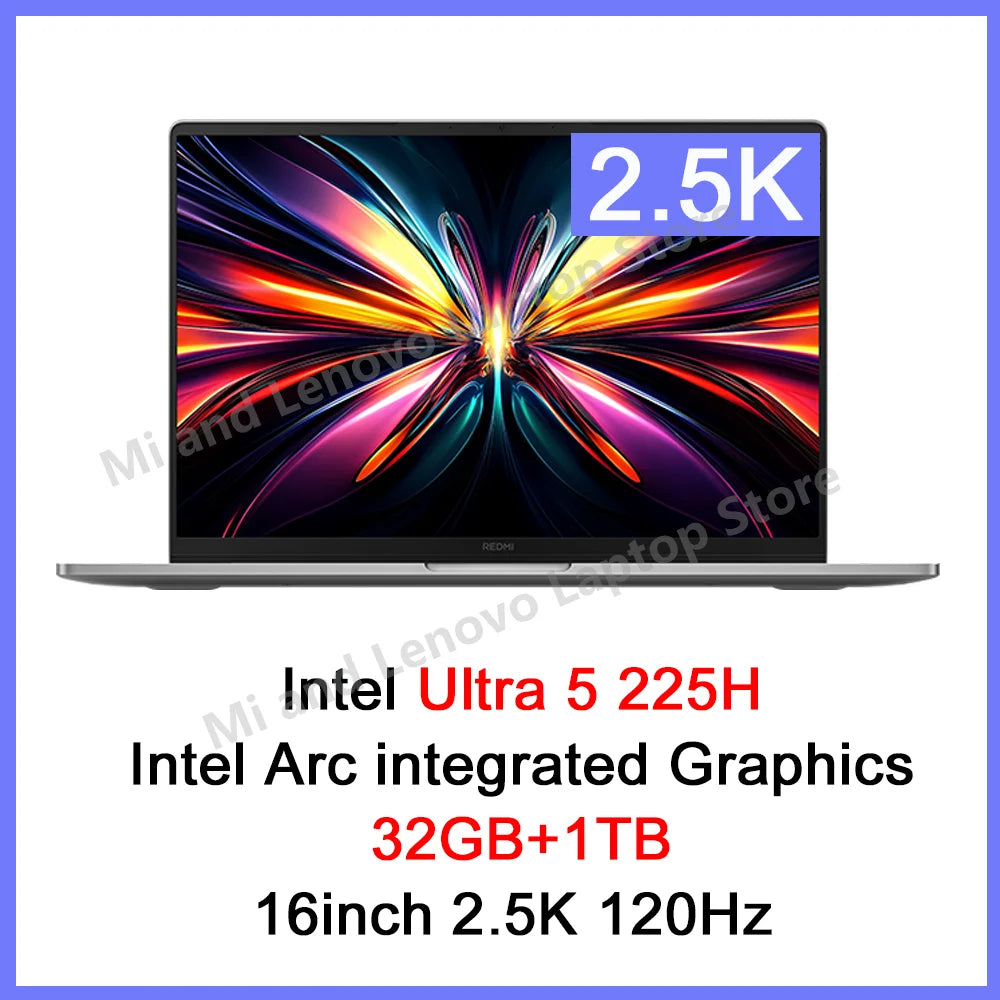 【World Premiere】REDMI Book Pro 16 2025 Ultra5-225H/Ultra7-255H 32GB+1TB 2.5K/3.1K 120Hz/165Hz  Grey